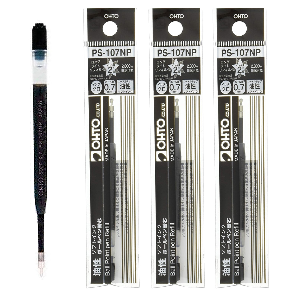Correction Pen Fine - 3pcs OHTO PG-107NP Quick-Drying Gel Pen