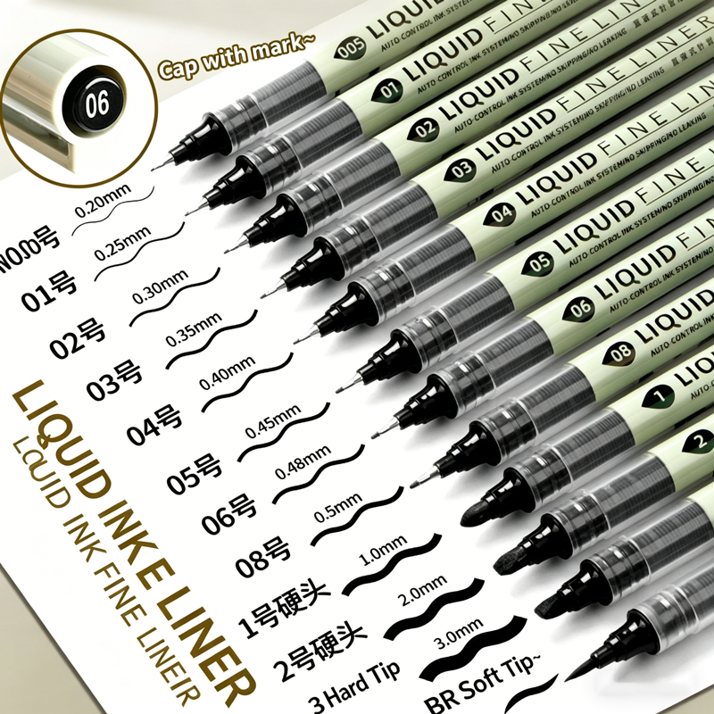 12 Pack Black Fineliner Drawin - огляд і ціна Copic Marker Sketch