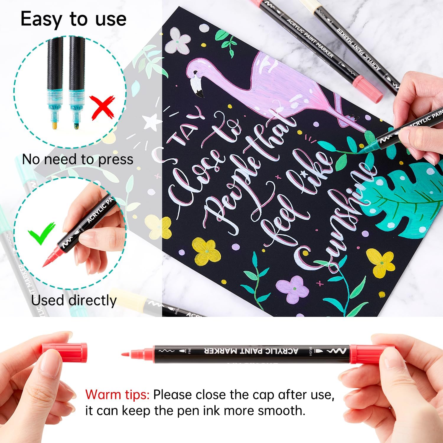 Shuttle Art 60 Colors Dual Tip - огляд і ціна Correction Pen Fine