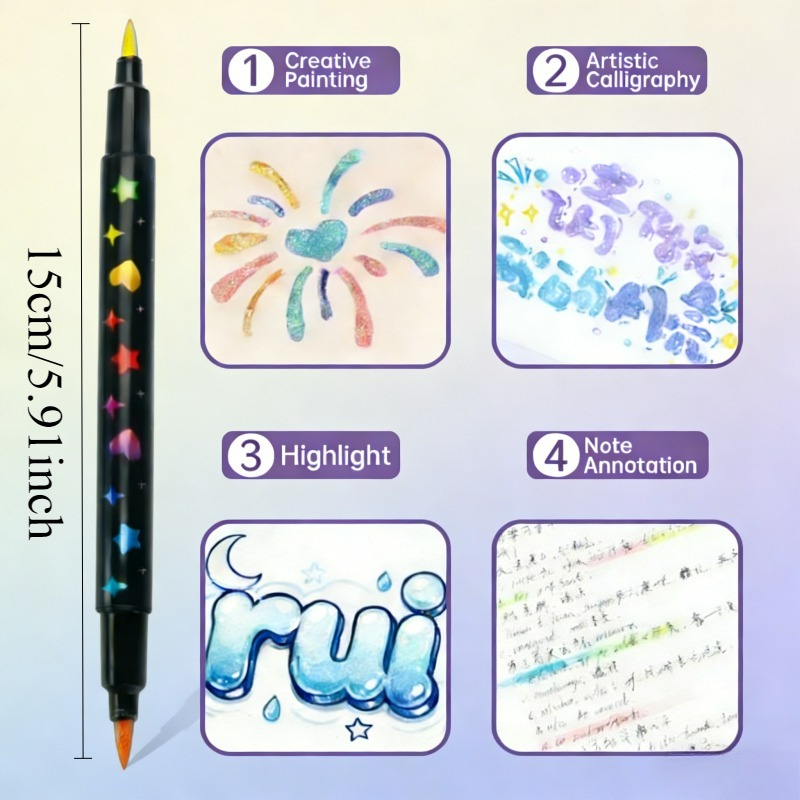 96/24Color Double-Ended Glitte - огляд і ціна Correction Pen Fine