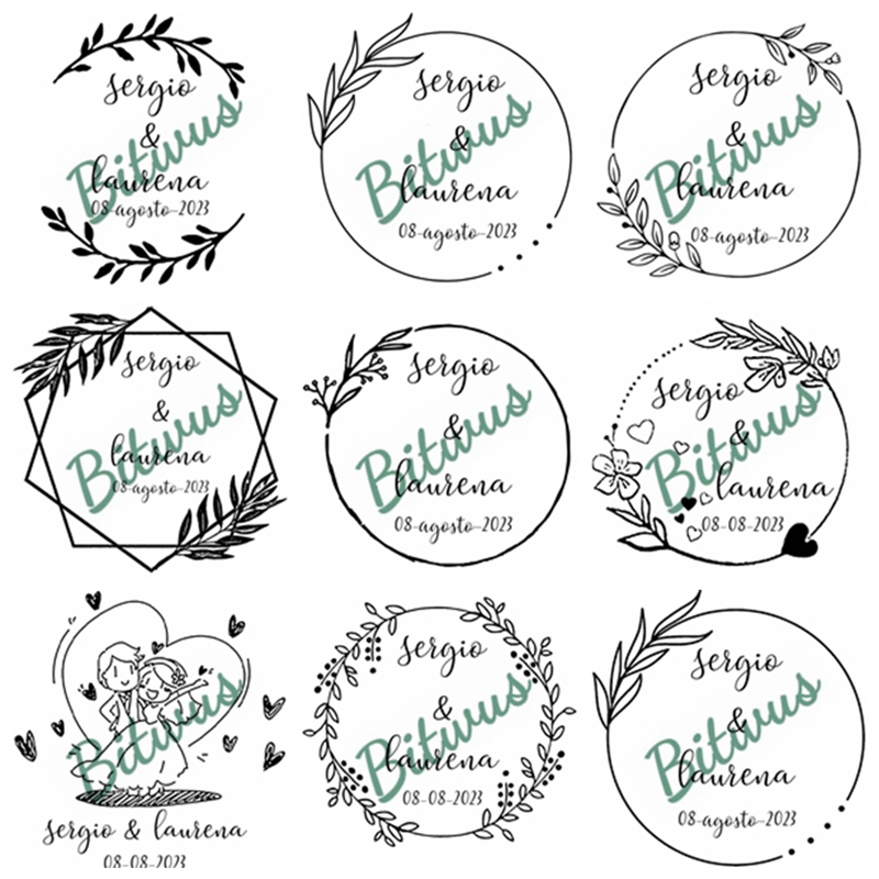 Custom Wedding Stamp inked sta - огляд і ціна Rubber Date Stamp